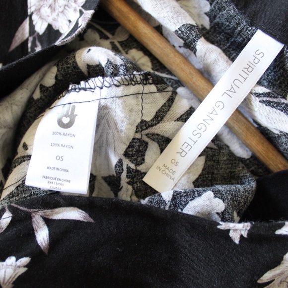 Spiritual Gangster Floral Tied Kimono One Size Fits All - Picture 16 of 16